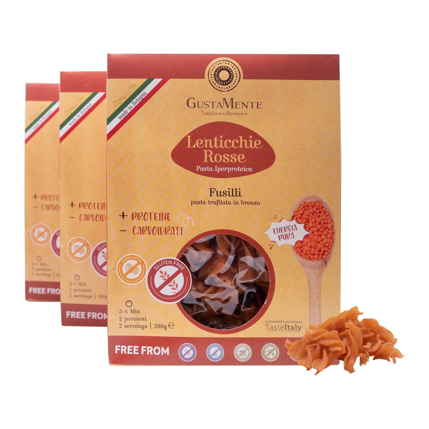 Fusilli Lenticchie Iperproteica Senza Glutine 200g