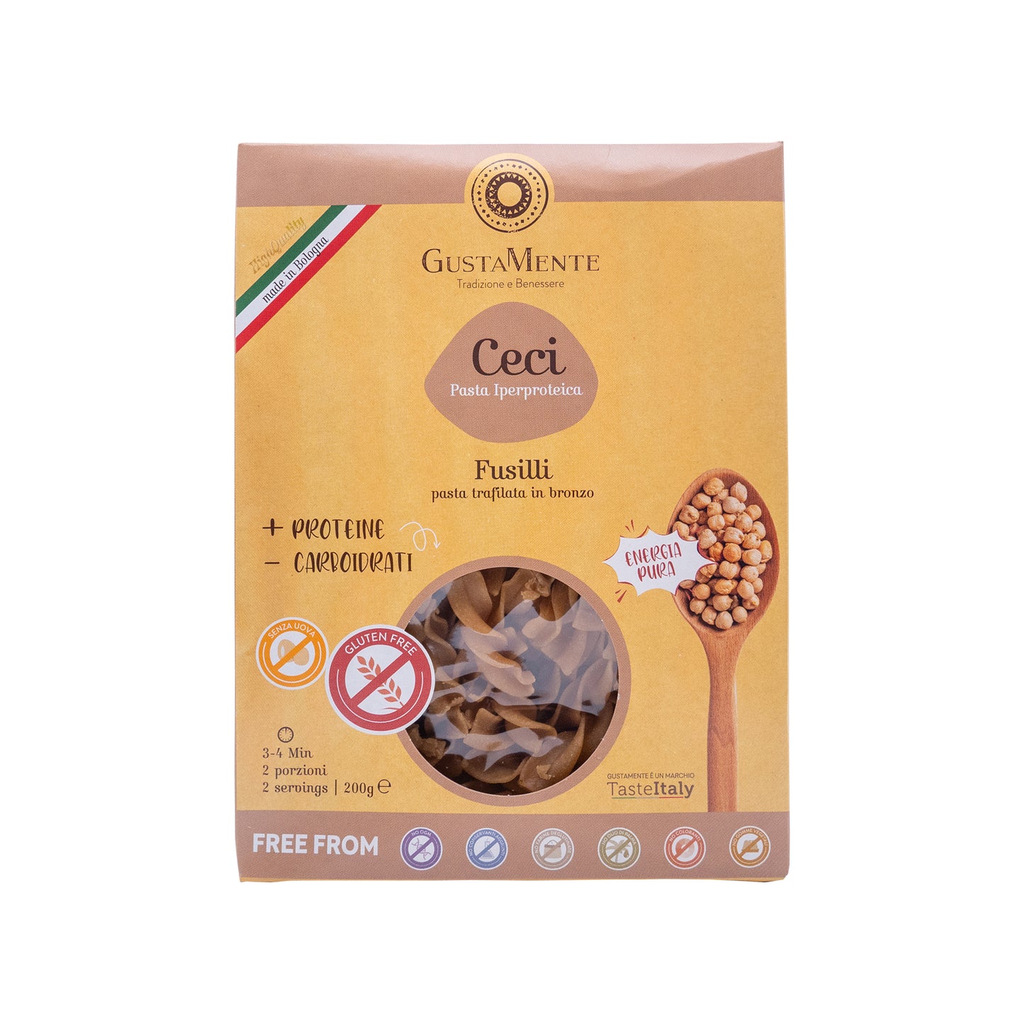 Fusilli Ceci Iperproteica Senza Glutine 200g