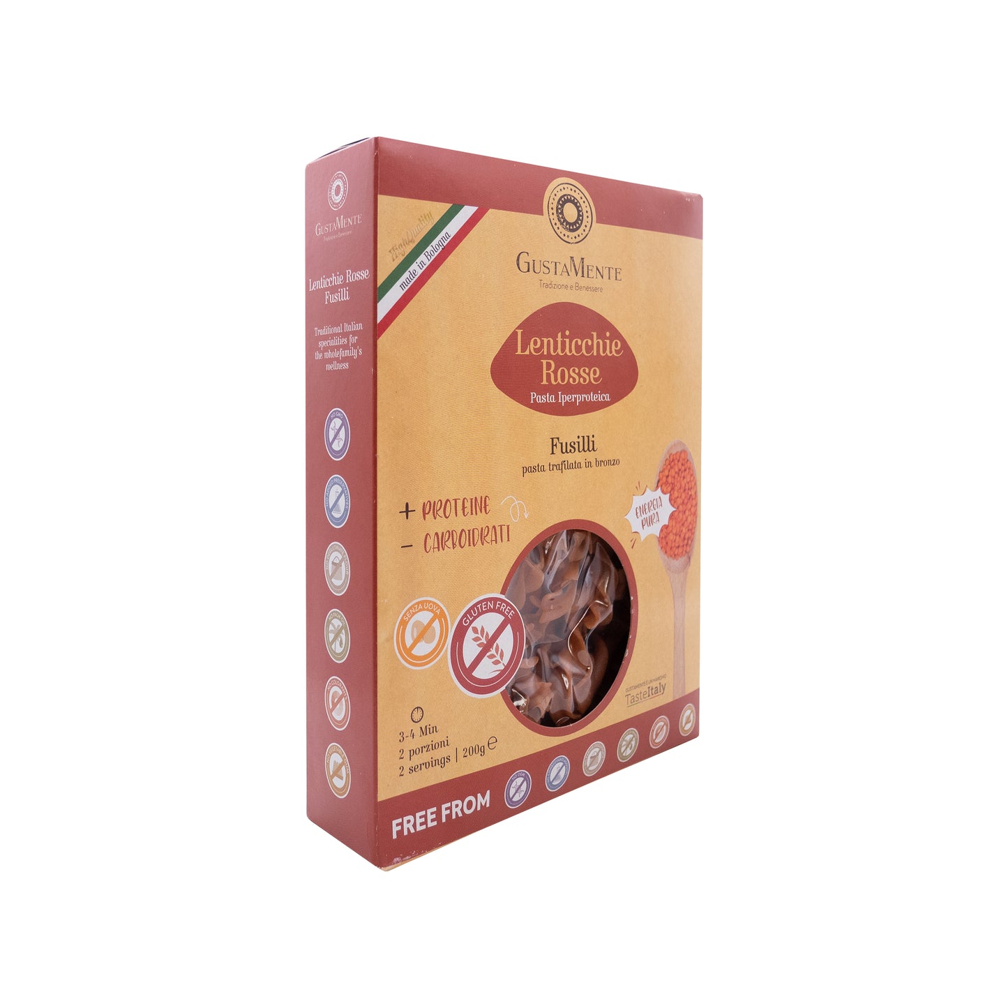 Fusilli Lenticchie Iperproteica Senza Glutine 200g