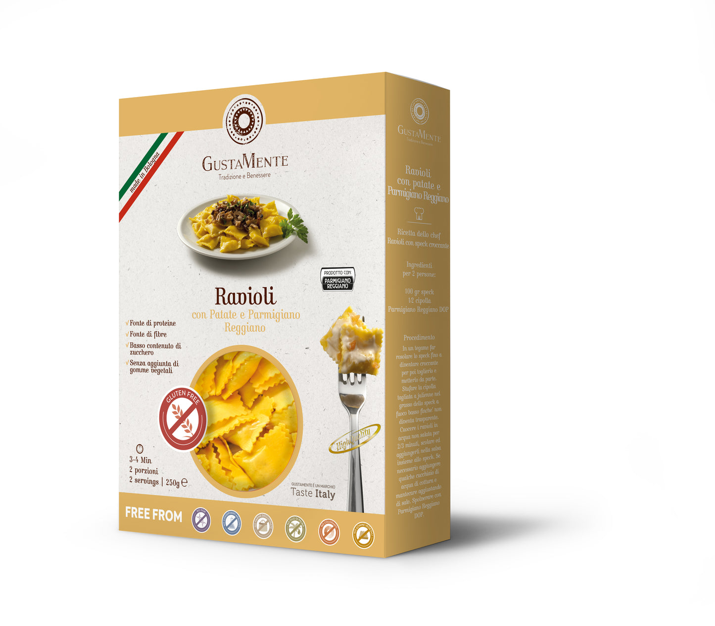 Ravioli Patate e Parmigiano Reggiano Senza Glutine 250g